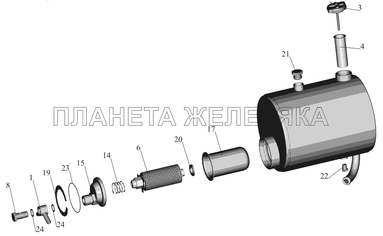 Бак масляный 651608-3410010 МАЗ-651669-320 (340)