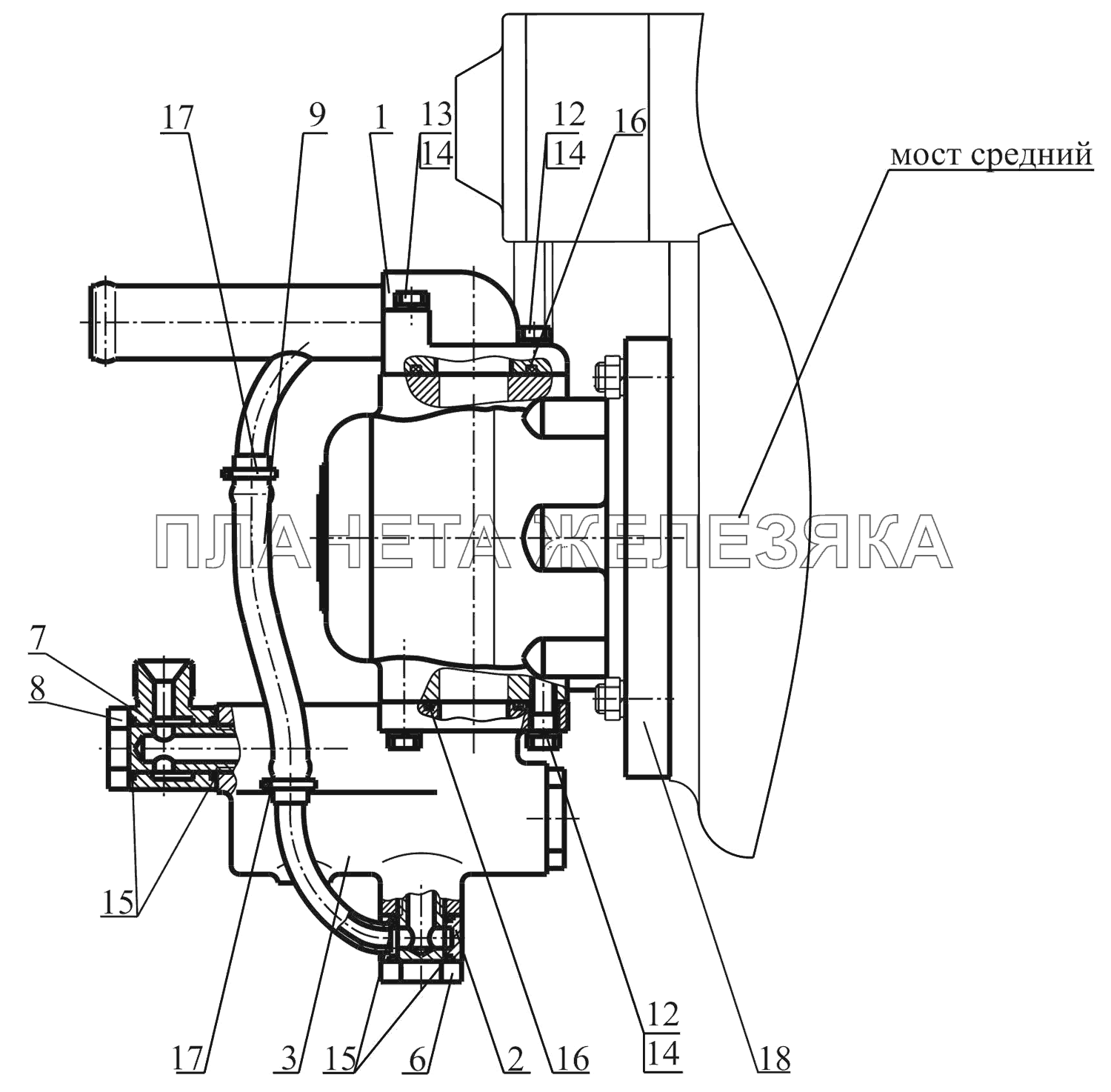 Крепление клапана расхода и давления 651608-3407012 МАЗ-651669-320 (340)