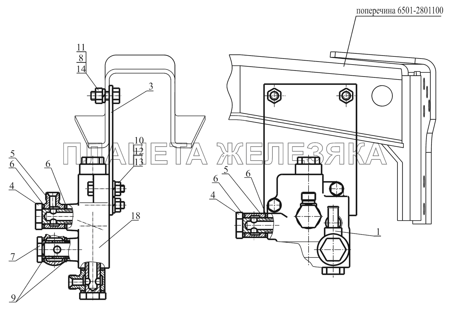 Крепление клапана 651669-3433001 МАЗ-651669-320 (340)