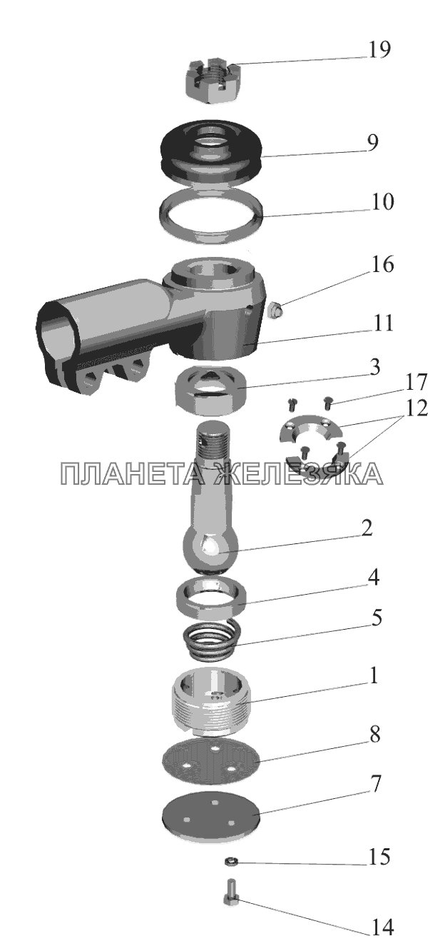 Наконечник 651608-3003056 МАЗ-6516V8-520 (6516V8-540)