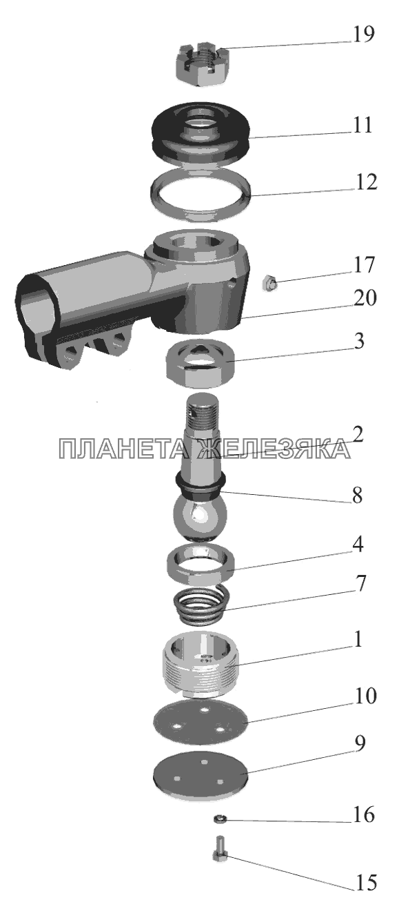 Наконечник 6422-3003056-01 МАЗ-6516V8-520 (6516V8-540) Наконечник 6422-3003056-01 МАЗ-6516V8-520 (6516V8-540)