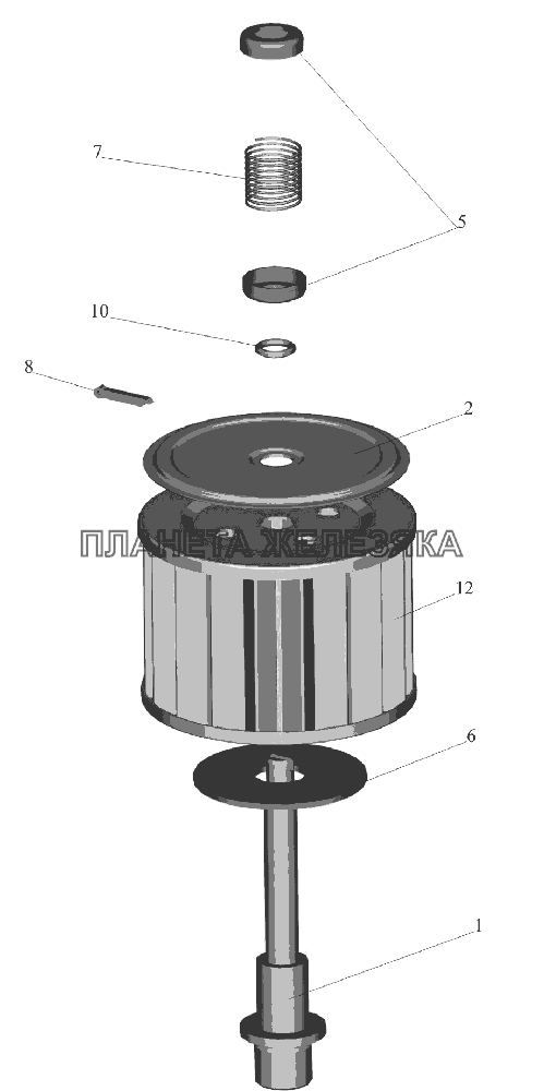 Фильтр с клапаном 6516V8-3410051 МАЗ-6516V8-520 (6516V8-540)