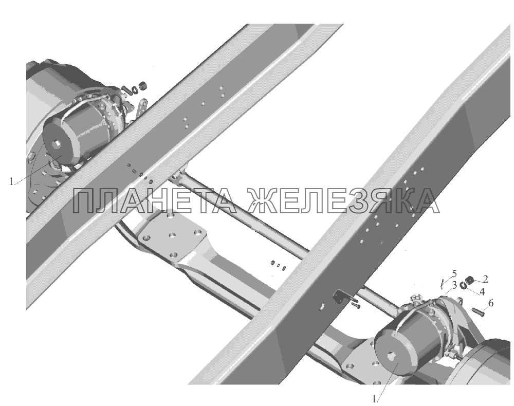 Крепление тормозных камер 651608-3519001 МАЗ-6516V8-520 (6516V8-540)