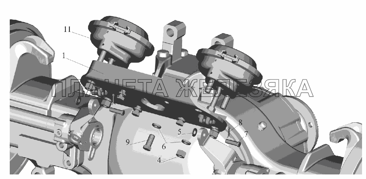 Крепление тормозных камер 651608-3519002 МАЗ-6516V8-520 (6516V8-540)