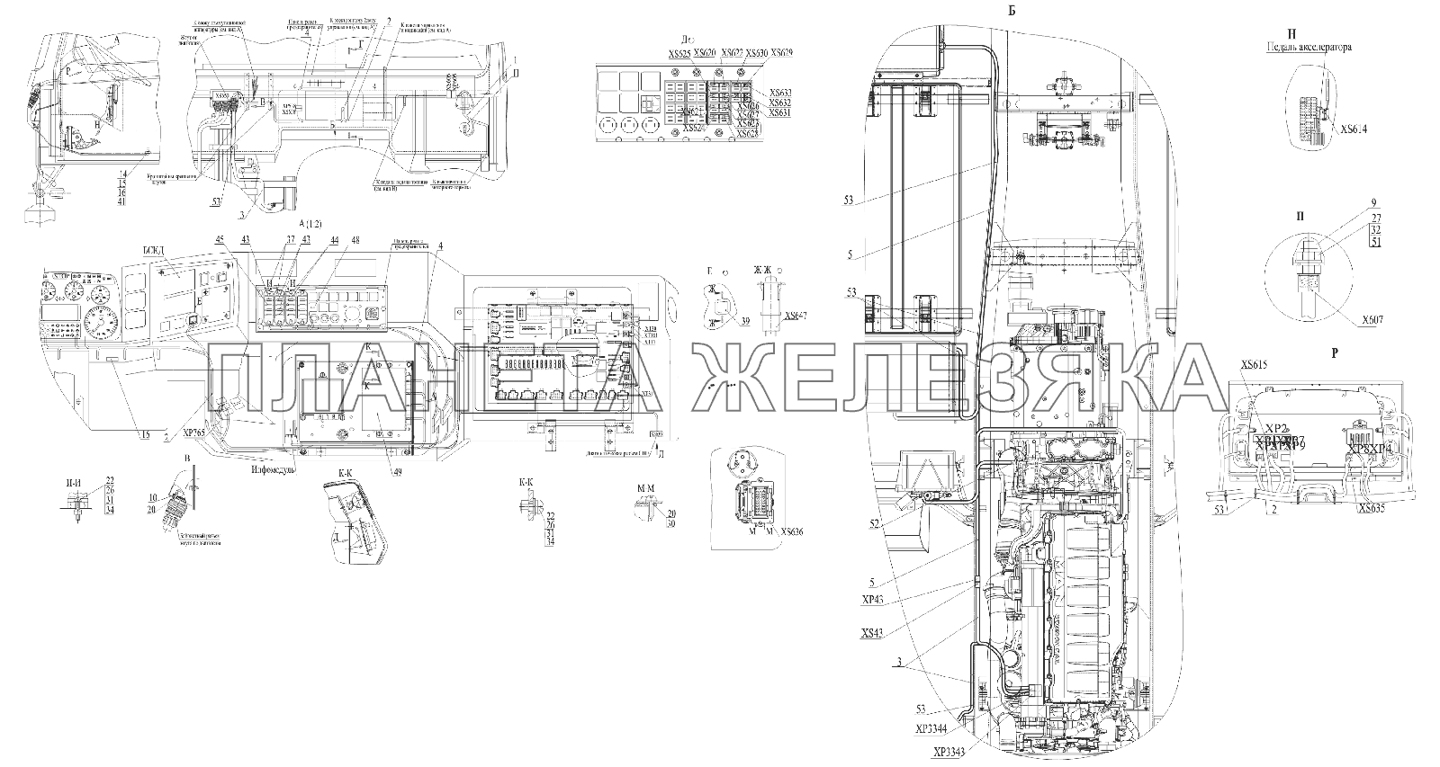 Установка электрооборудования ЭСУ двигателя 6516V8-3800060-000 МАЗ-6516V8-520 (6516V8-540)