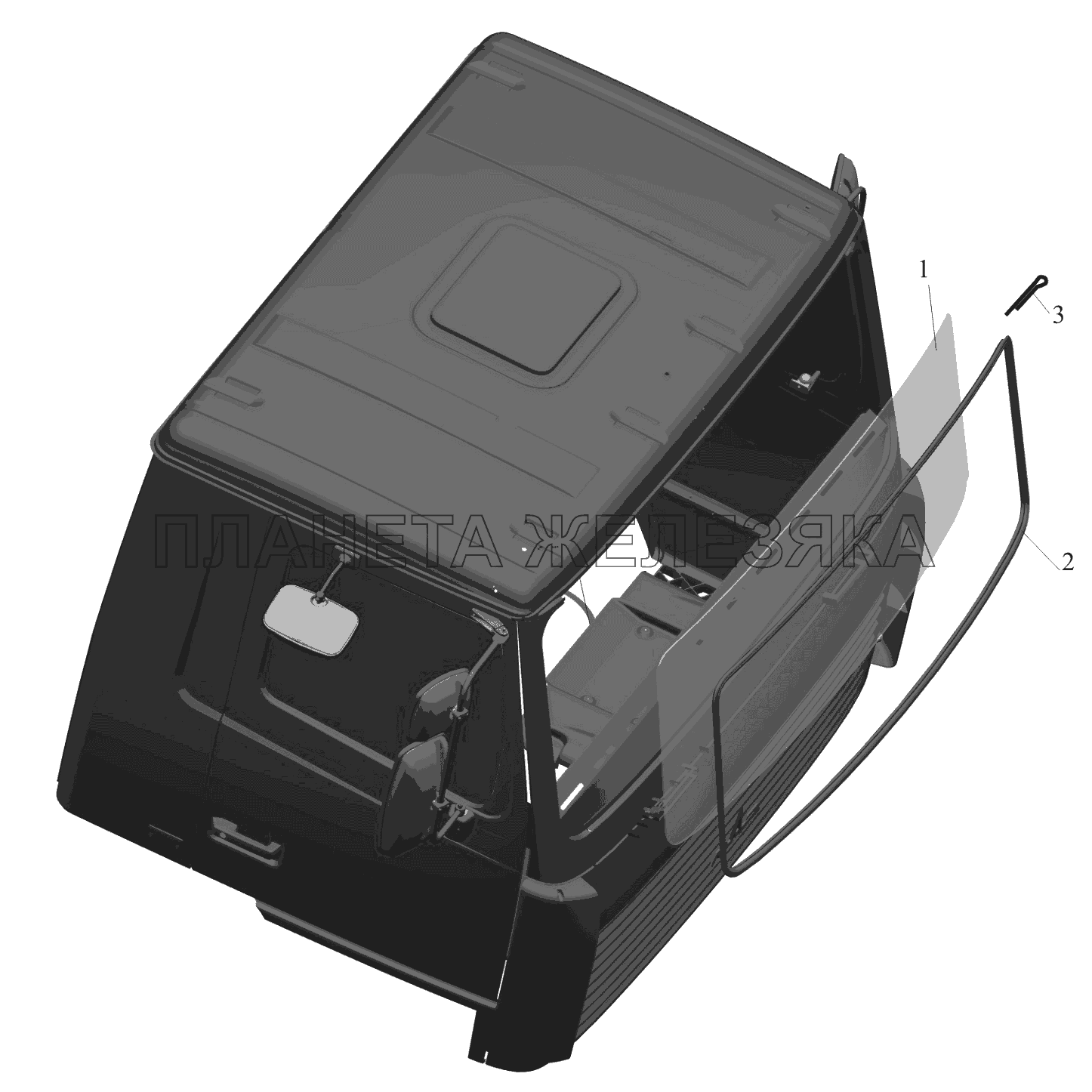 Установки стекла 6430-5200010 МАЗ-6516V8-520 (6516V8-540)