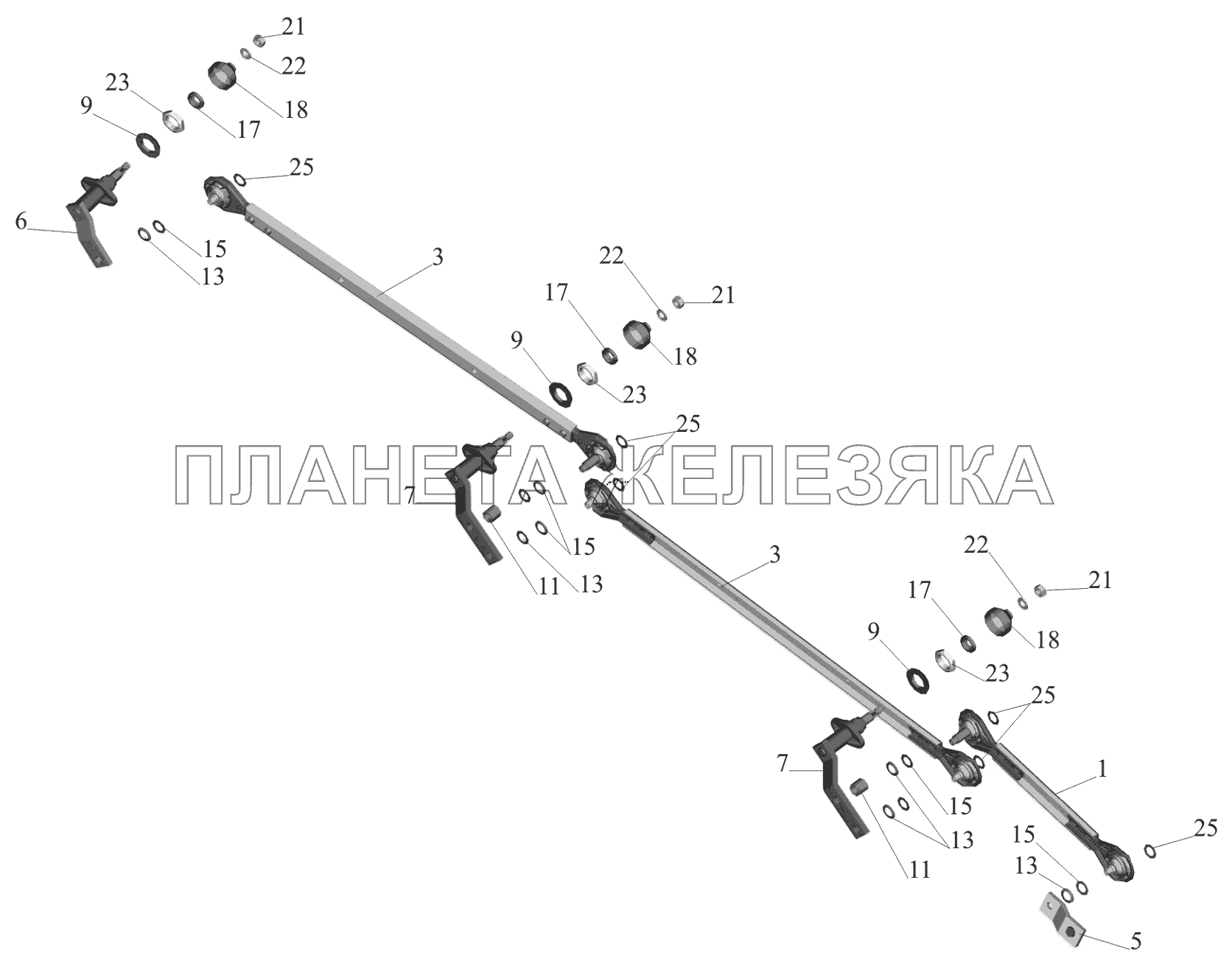 Привод стеклоочистителя 6430-5205500-010 МАЗ-6516V8-520 (6516V8-540)