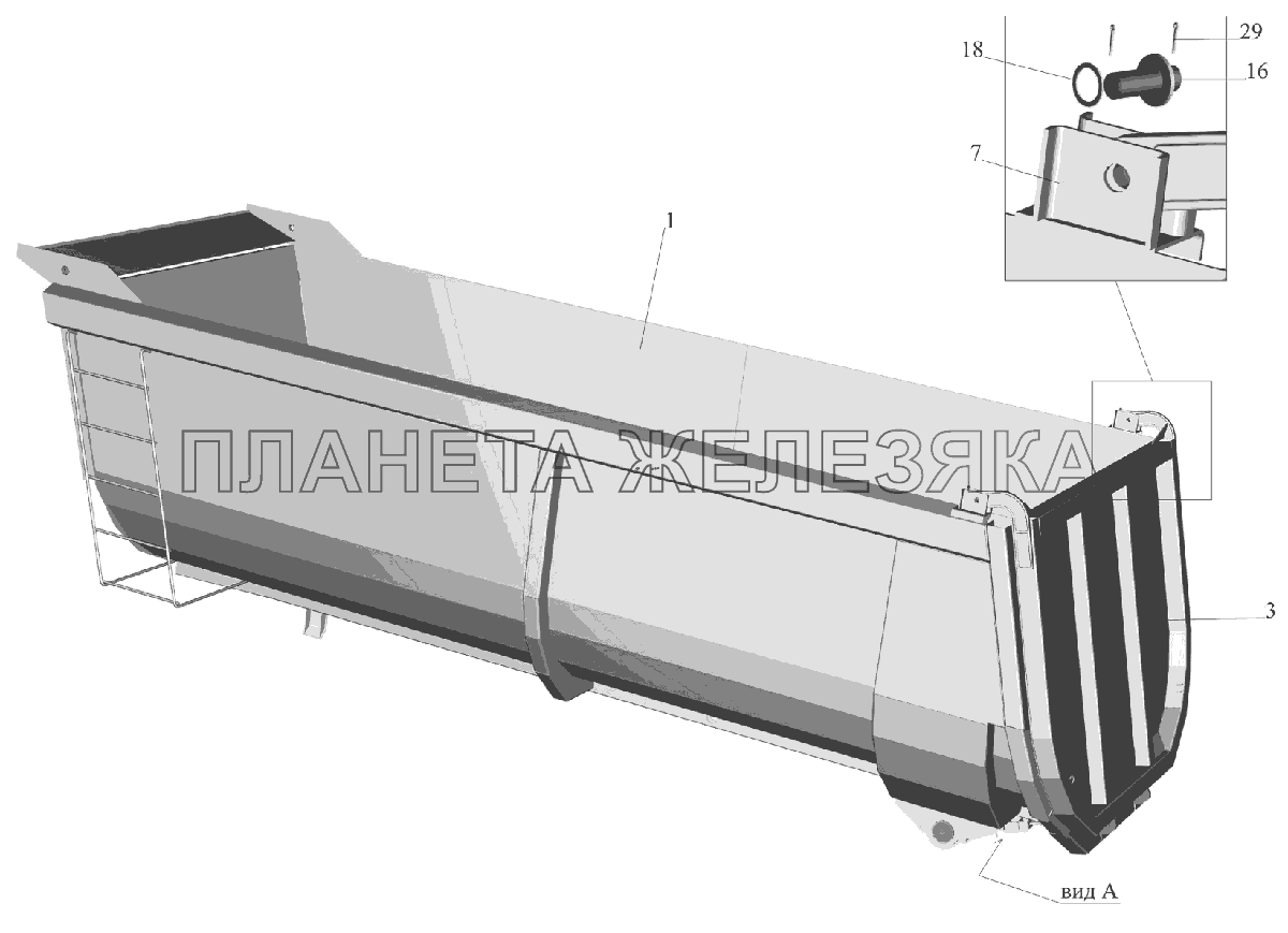 Платформа 6516V8-8500020-000 МАЗ-6516V8-520 (6516V8-540)