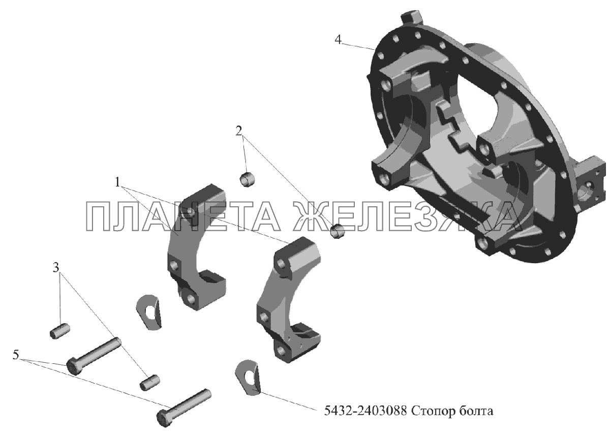 Картер редуктора 5440-2402015-010 МАЗ-6516V8-520 (6516V8-540)