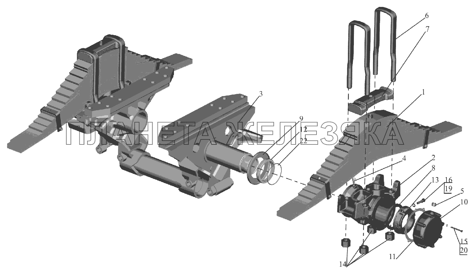 Подвеска балансирная 6501A8-2900012 МАЗ-6516V8-520 (6516V8-540)