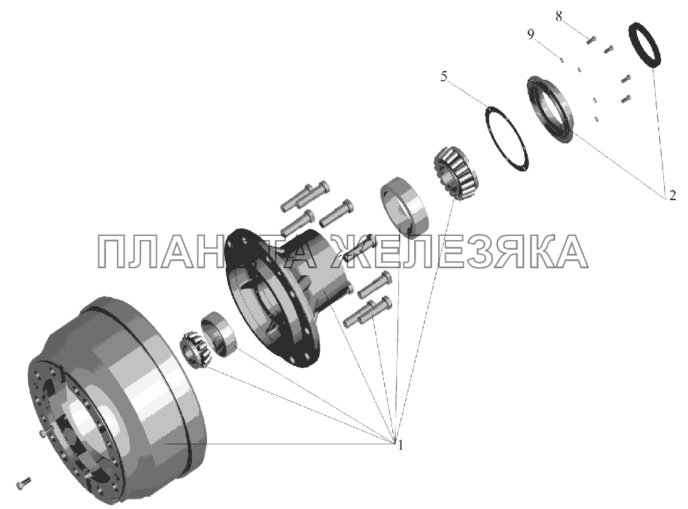 Ступица 6430-3103006-030 МАЗ-6516V8-520 (6516V8-540)