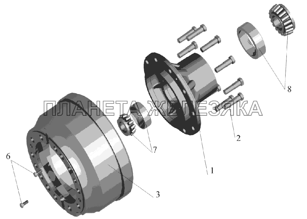 Ступица 6430-3103010-010 МАЗ-6516V8-520 (6516V8-540) Ступица 6430-3103010-010 МАЗ-6516V8-520 (6516V8-540)