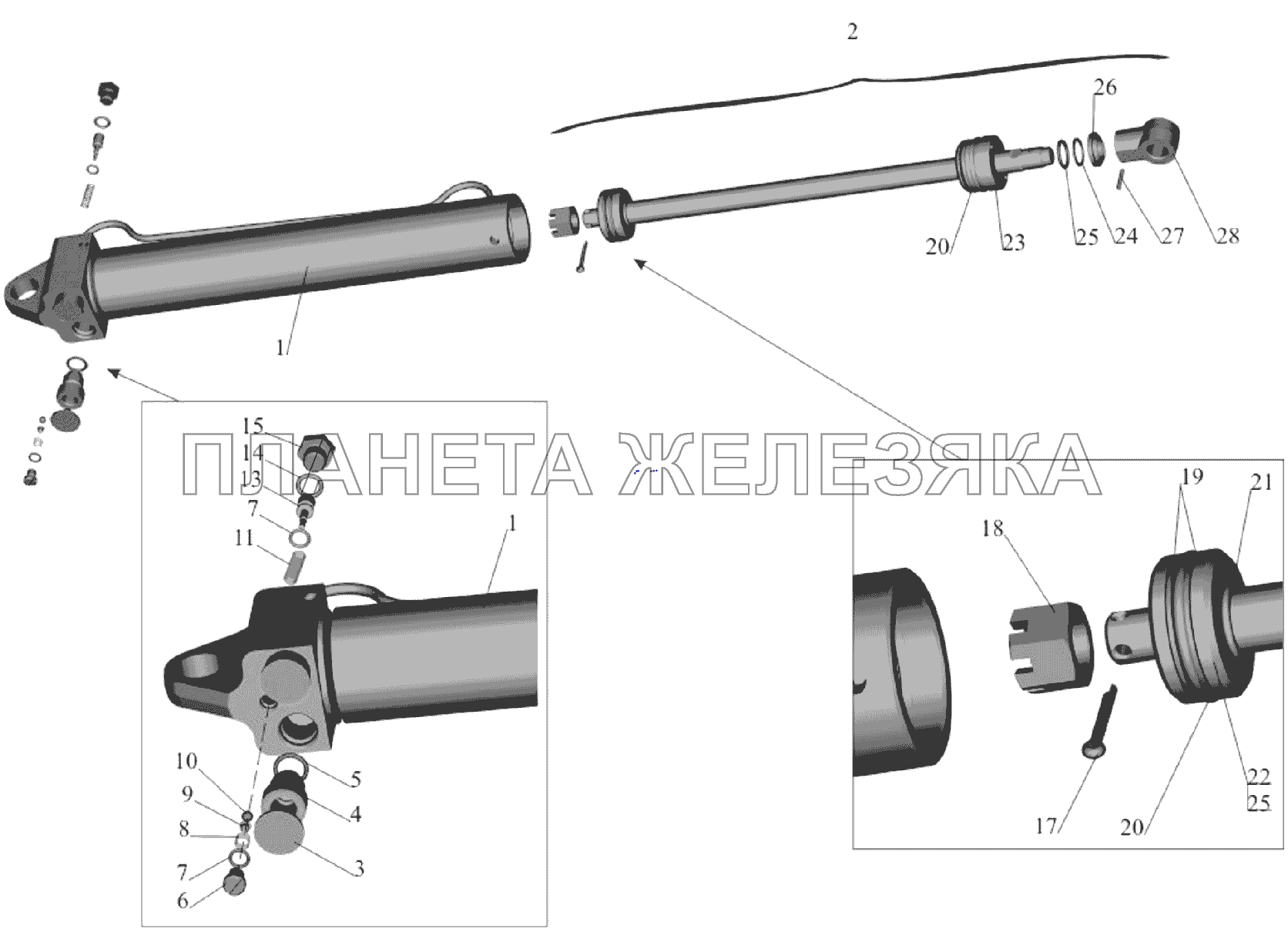 Гидроцилиндр 64221-5003010 МАЗ-651705