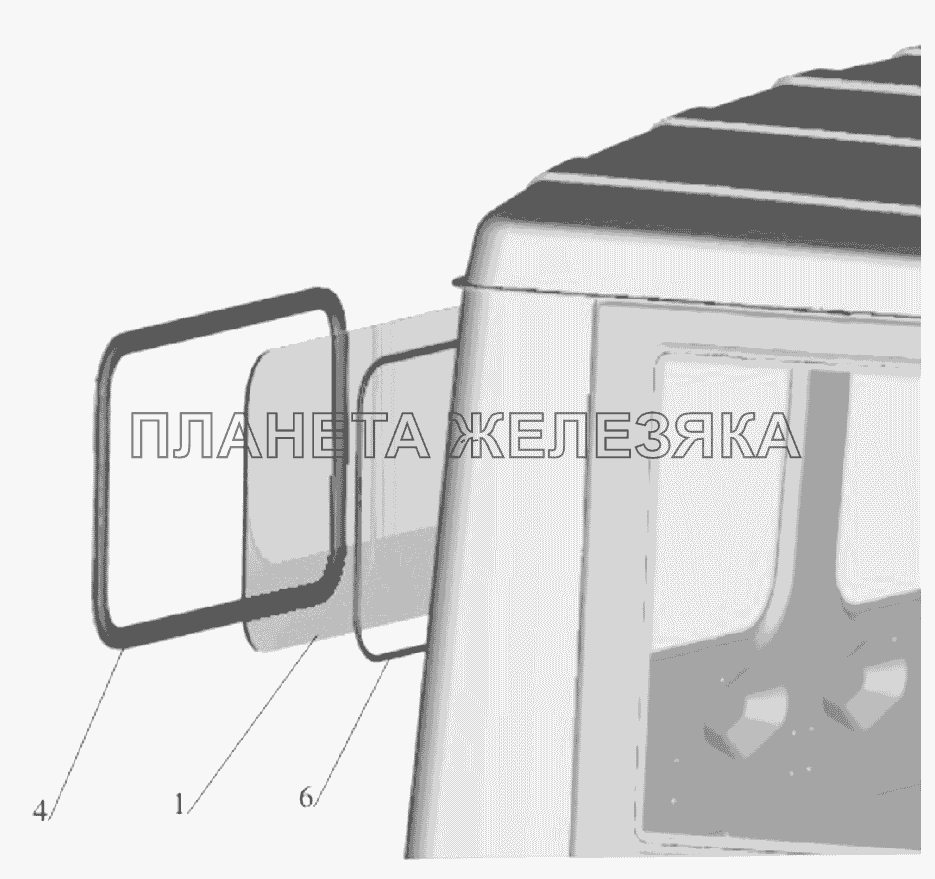 Установка стекол задних 5551-5200012 МАЗ-651705