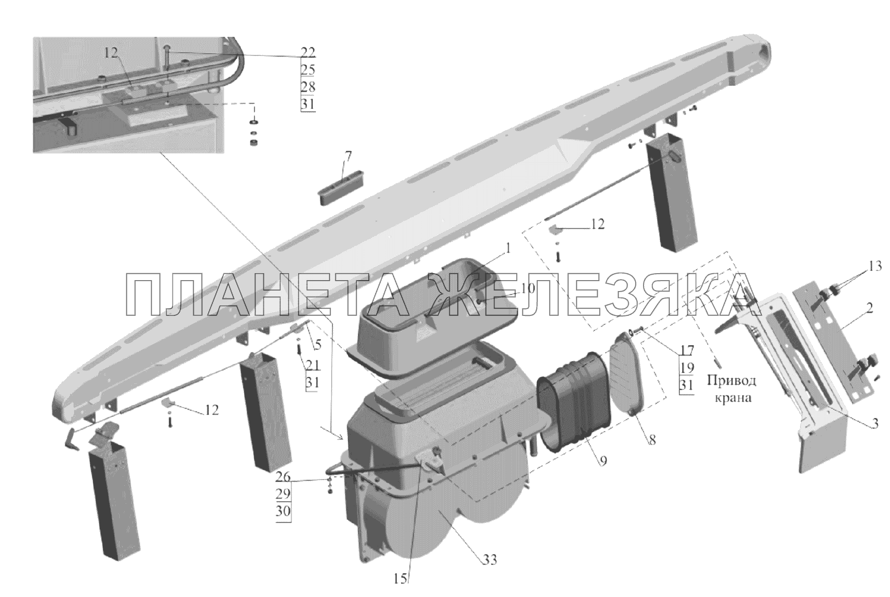 Установка отопителя 64221-8100001 МАЗ-651705