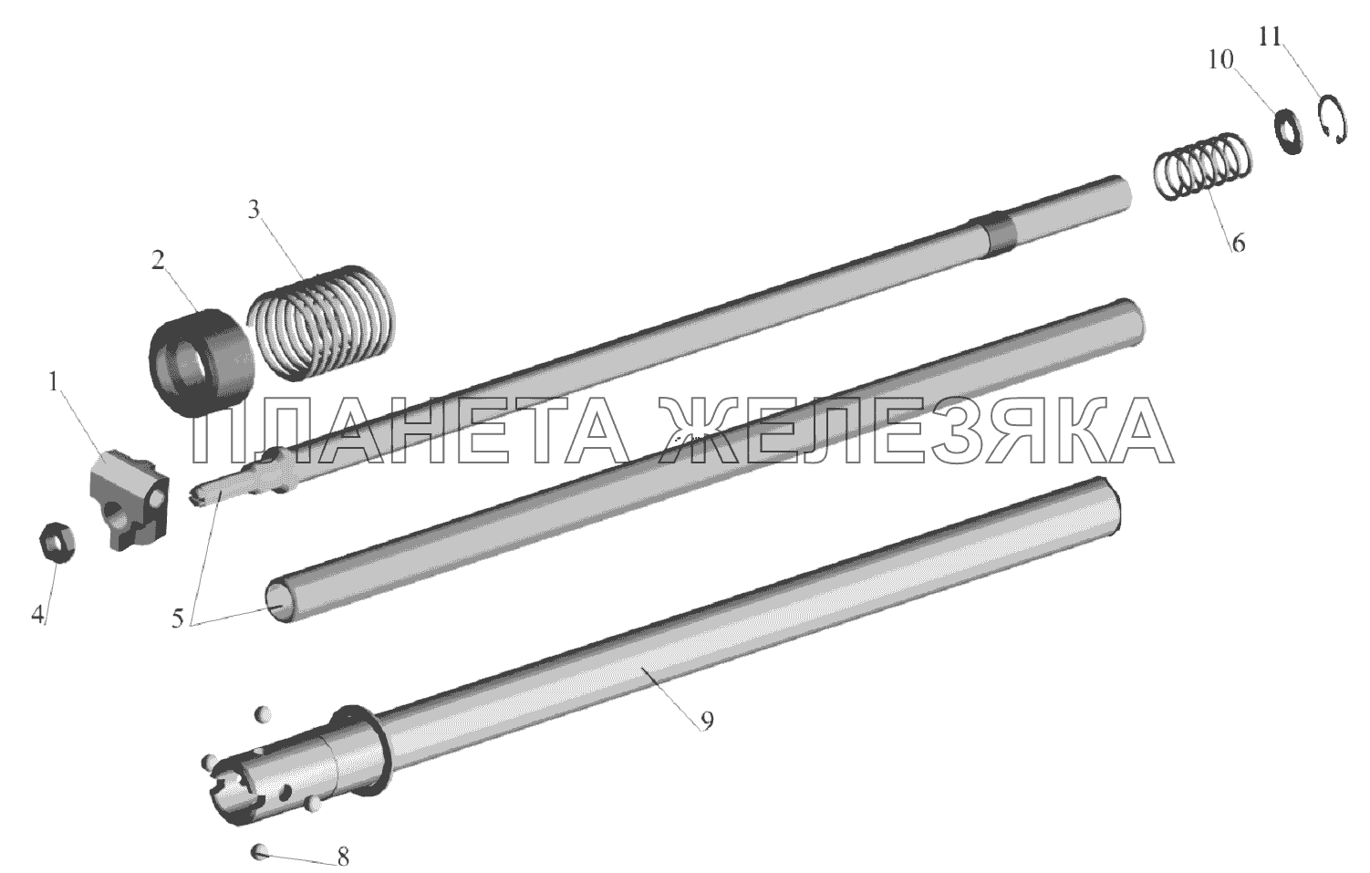 Механизм промежуточный 551639-1703325-001 МАЗ-651705