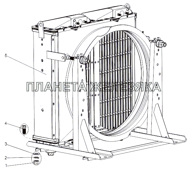Установка радиатора МАЗ-74131