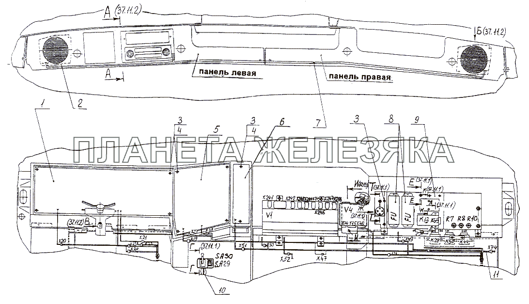 Установка электрооборудования в кабине МАЗ-74131