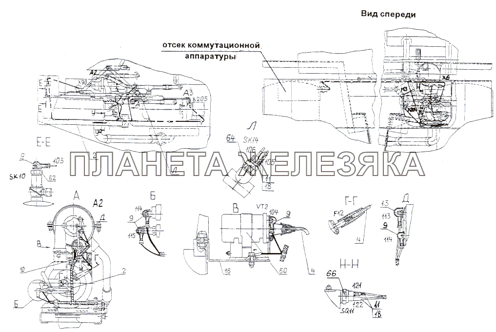 Установка электрооборудования подогревателя МАЗ-74131
