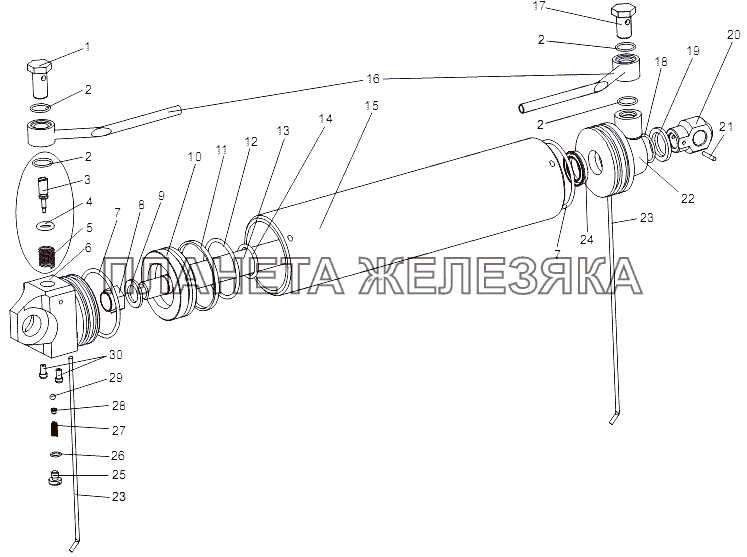 Цилиндр гидравлический 79092-5003010-10 МАЗ-74131