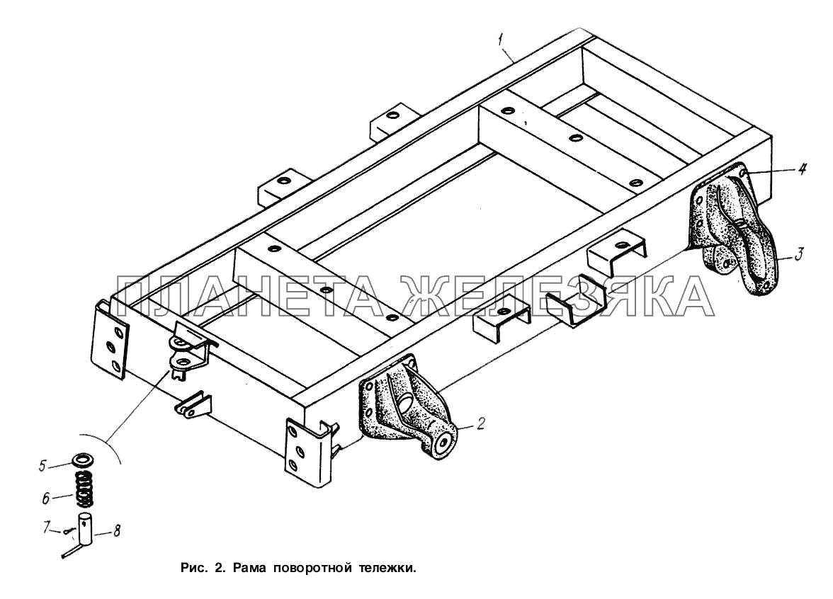 Рама поворотной тележки МАЗ-83781