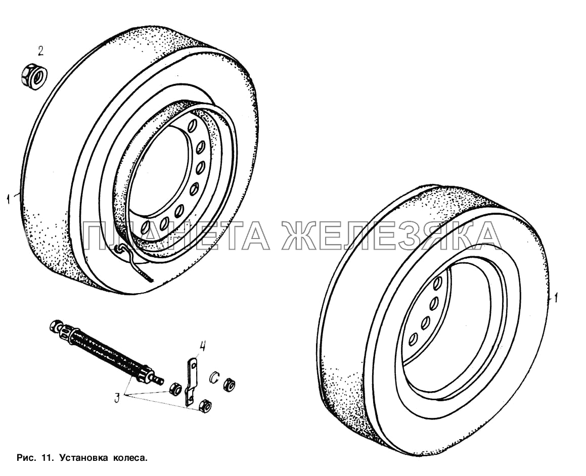 Установка колес МАЗ-83781