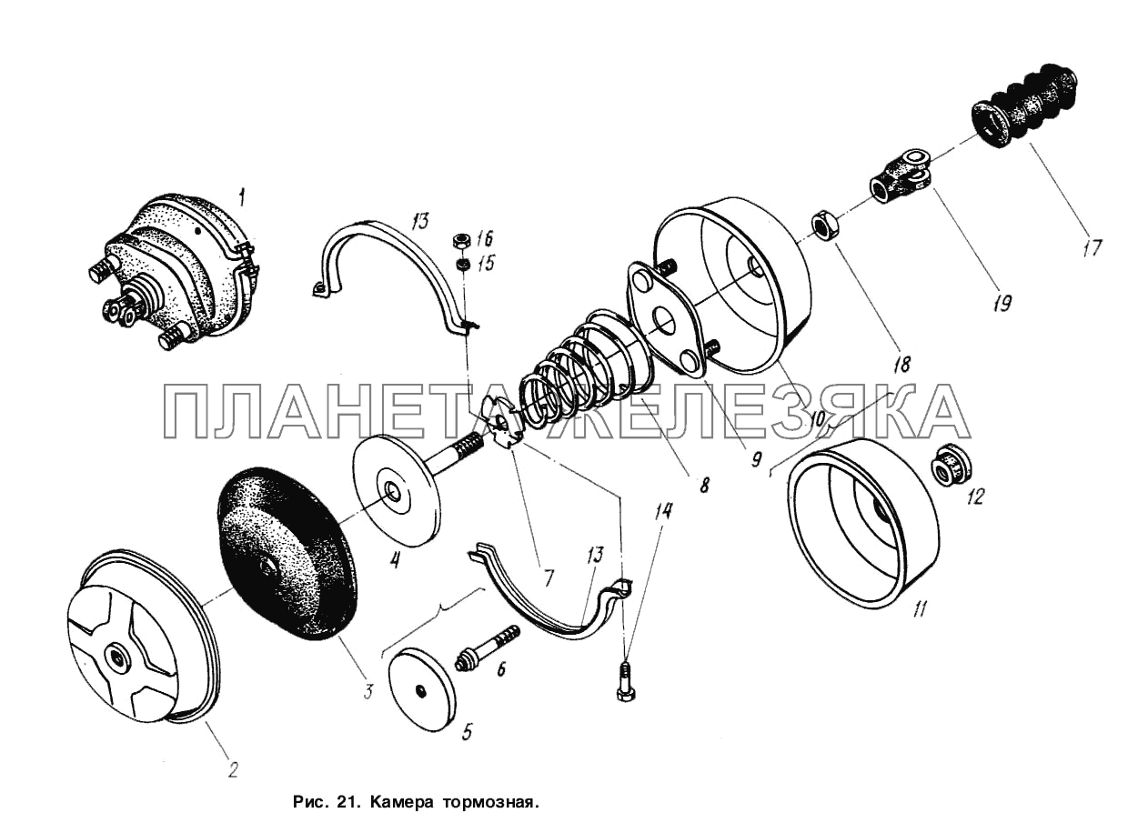 Камера тормозная МАЗ-83781