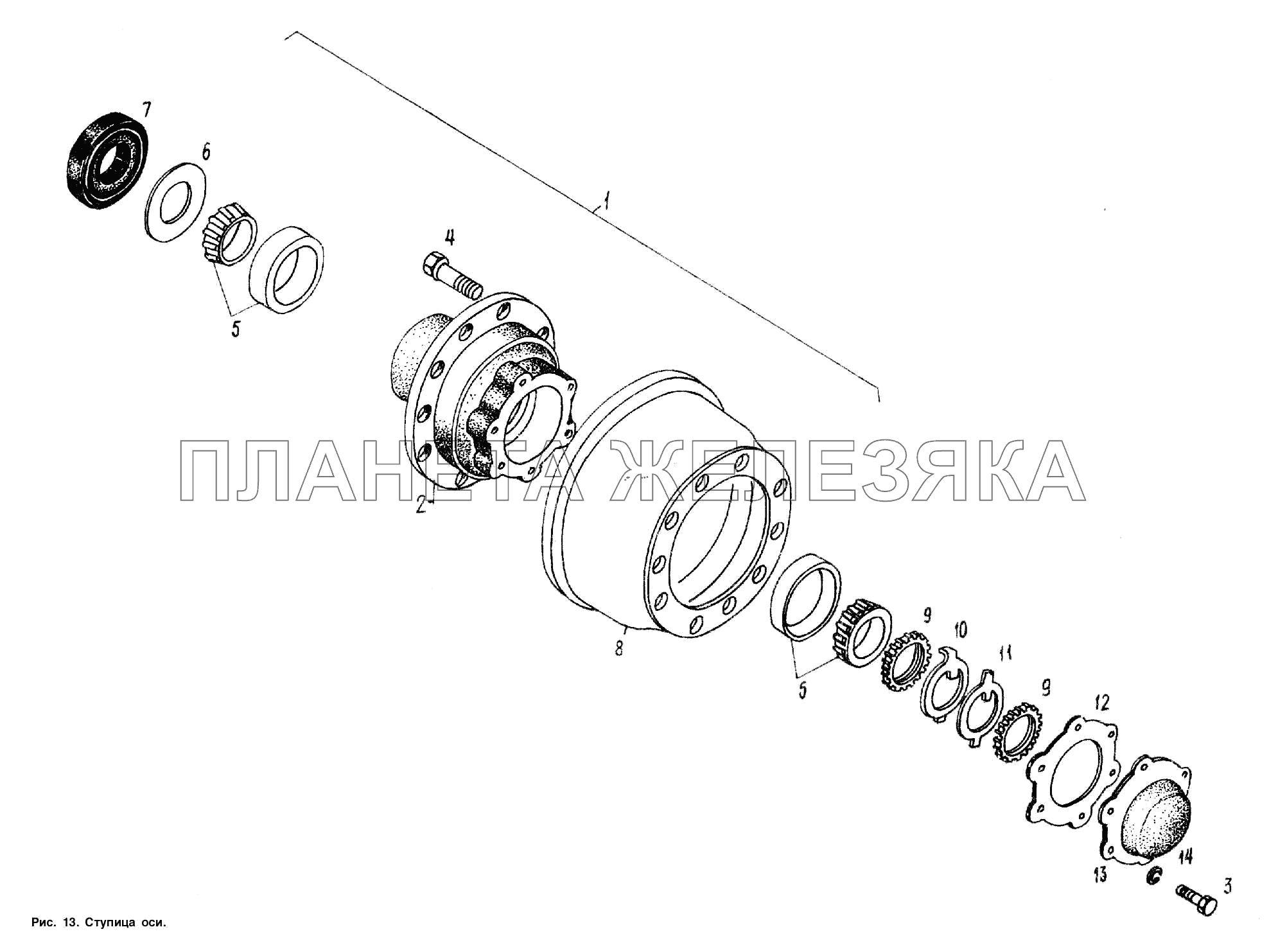 Ступица оси МАЗ-93866