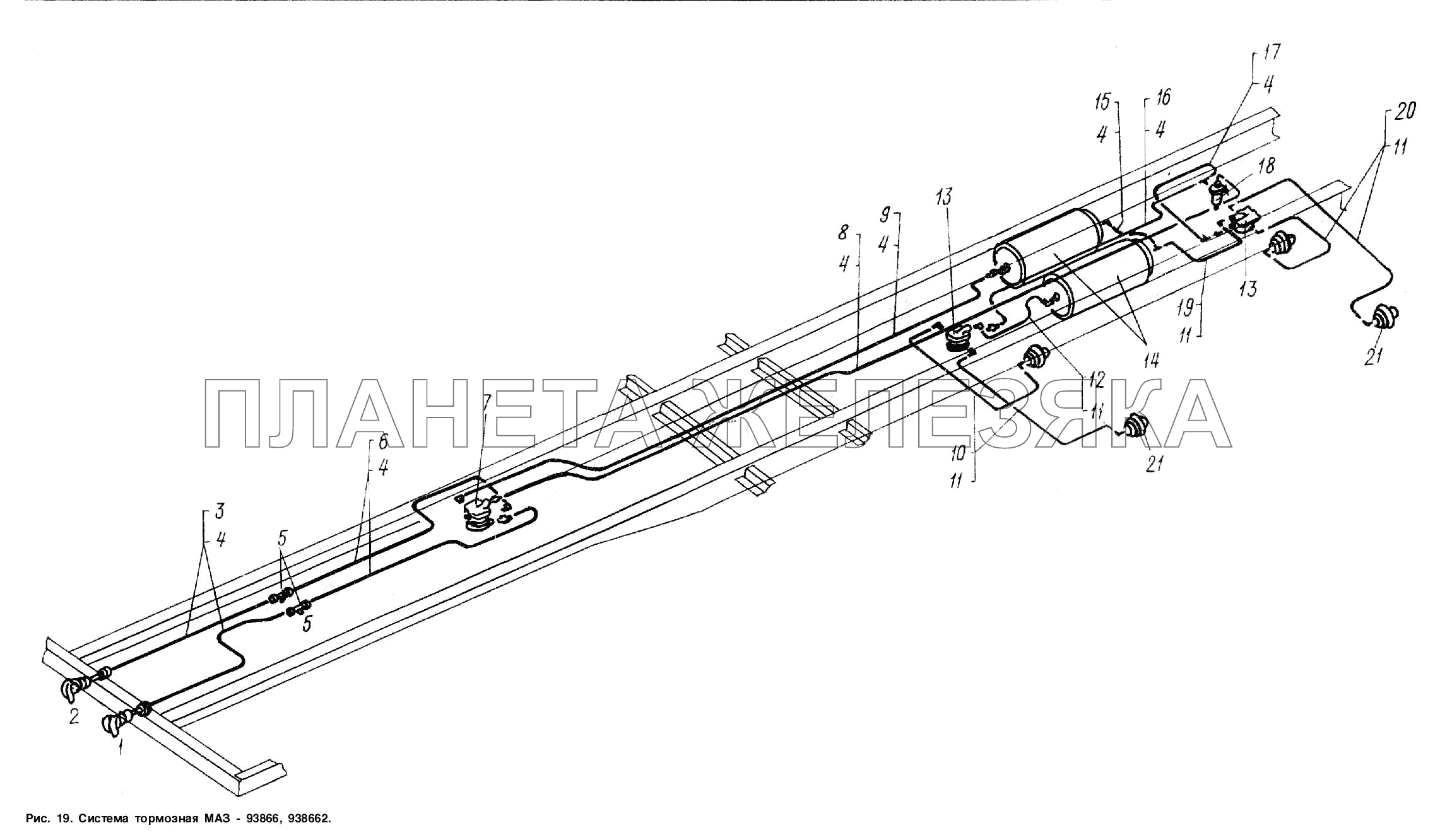 Система тормозная МАЗ-93866,938662 МАЗ-93866