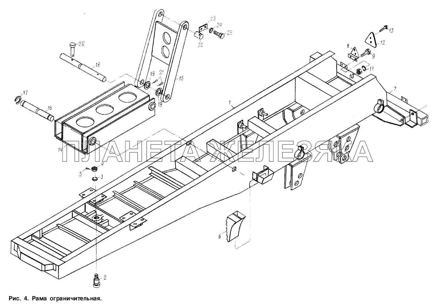 Рама ограничителя МАЗ-9506