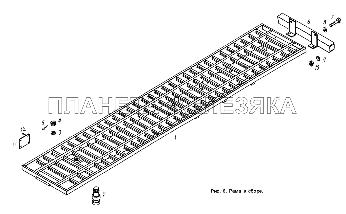 Рама в сборе МАЗ-9758