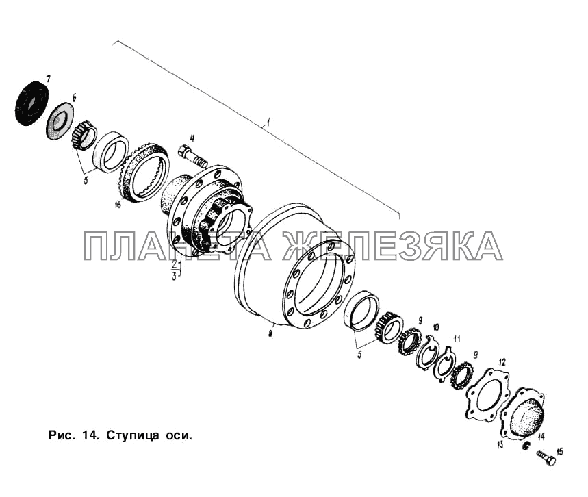 Ступица оси МАЗ-9758-30