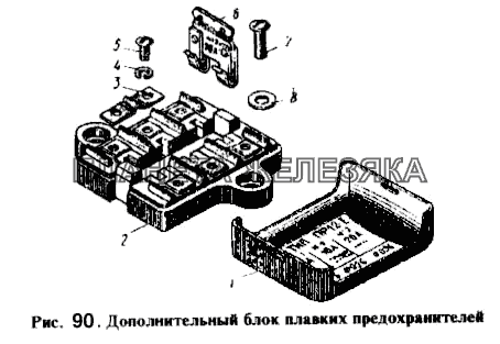 Дополнительный блок плавких предохранителей Москвич-2137