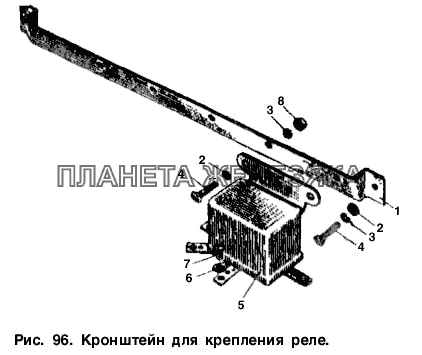 Кронштейн для крепления реле Москвич-2734