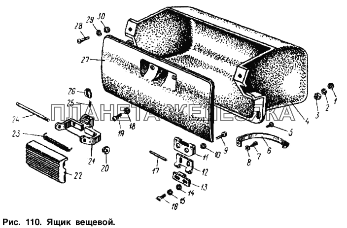 Ящик вещевой Москвич-2137