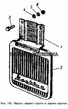 Фартук заднего крыла и задние крылья Москвич-2140
