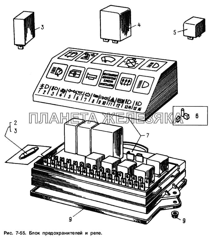 Блок предохранителей и реле Москвич-2141