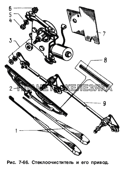Стеклоочиститель и его привод Москвич-2141