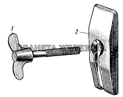 Крепление запасного колеса Москвич-407