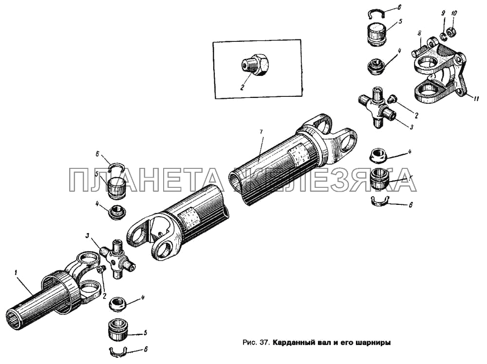 Карданный вал и его шарниры Москвич 412