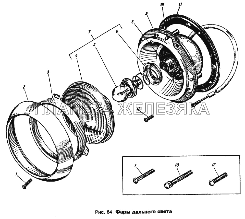 Фара дальнего света Москвич 412