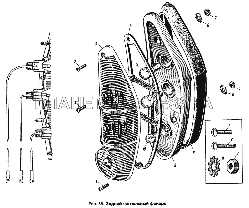 Задний сигнальный фонарь Москвич 412