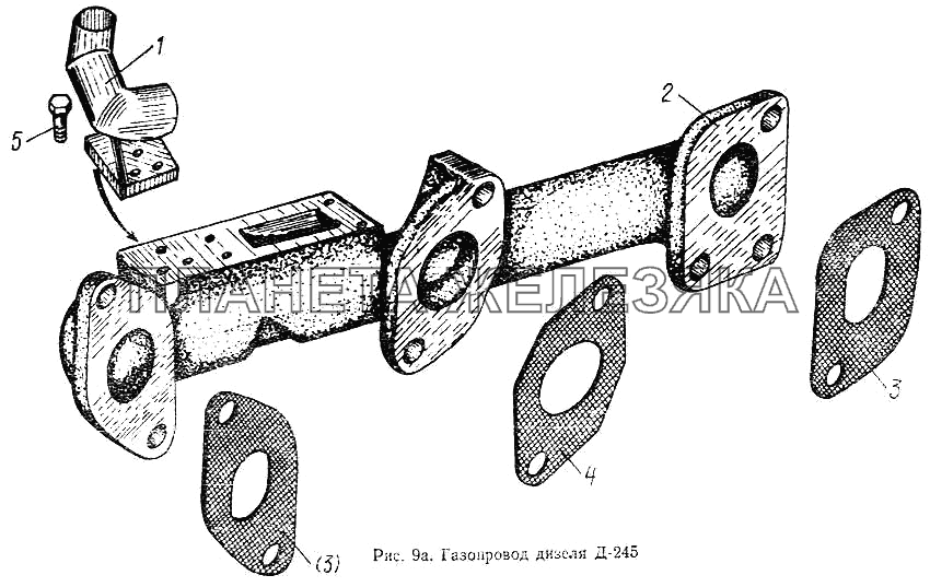 Газопровод дизеля Д-245 МТЗ-100