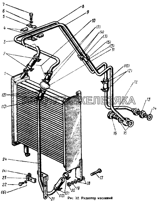 Радиатор масляный МТЗ-100