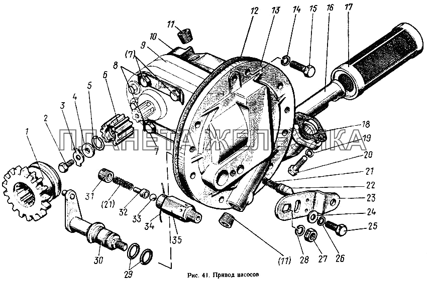 Привод насосов МТЗ-100