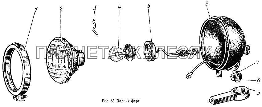 Задняя фара МТЗ-100