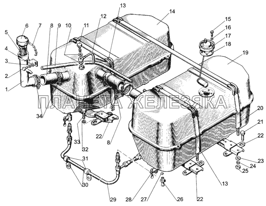 Топливные баки МТЗ-1005
