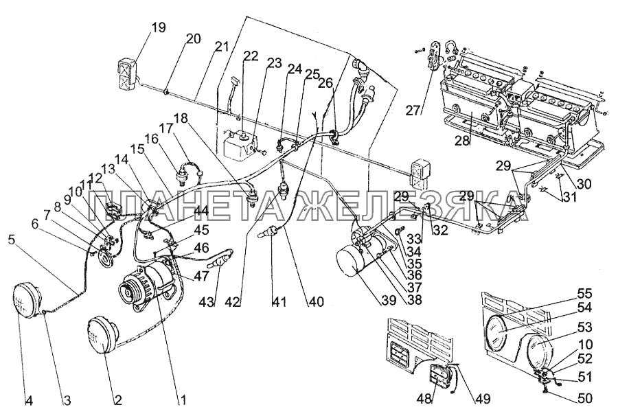 Переключатели, выключатели, электропровода МТЗ-1005