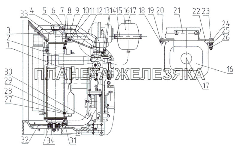 Блок охлаждения МТЗ-1021.3