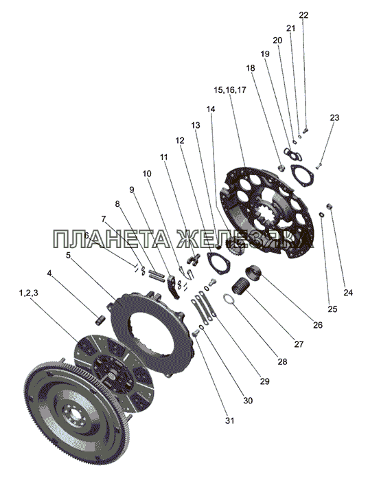 Установка сцепления МТЗ-1021.3